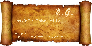 Matók Gabriella névjegykártya
