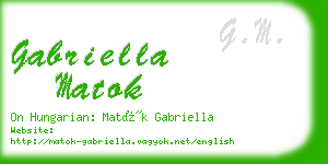 gabriella matok business card
